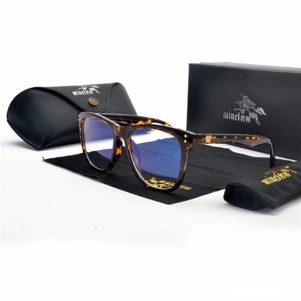 

mincl leopard frame square glasses frame clear lens myopia black sunglasses two tone rivet eyeglasses frames women nx, Silver