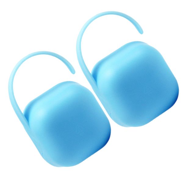 

2pcs bpa-pacifier shield case & pacifier storage box blue