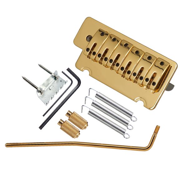 

electric guitar chrome roller saddle bridge hardtail tailpiece system set