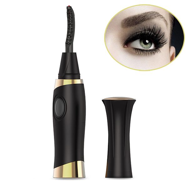 

portable electric heated eyelash curler usb charging cosmetic natural long lasting curling eyes lashes makeup tool