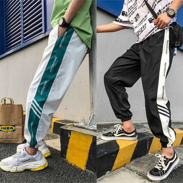 

2018 summer men's casual pants korean pants men korean hip hop fashion white men street dance large size m-3xl, Black