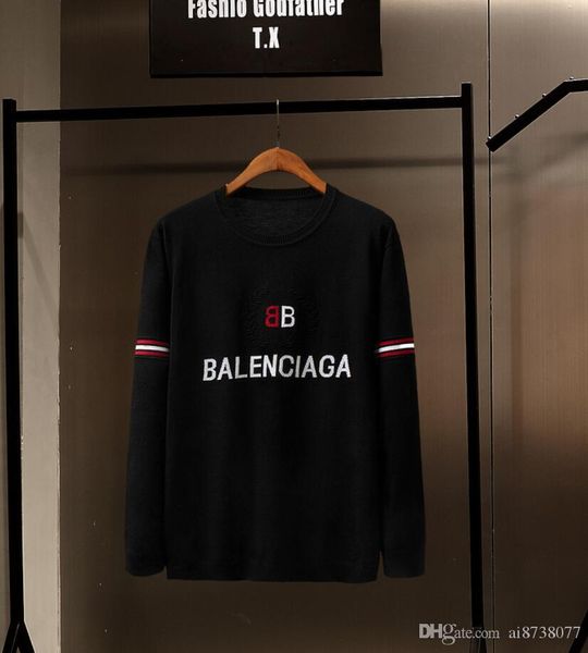 

mens designer sweaters blackbrand guess sleeve letter print couple luxury autumn loose pullover box logo sweaters for, Black