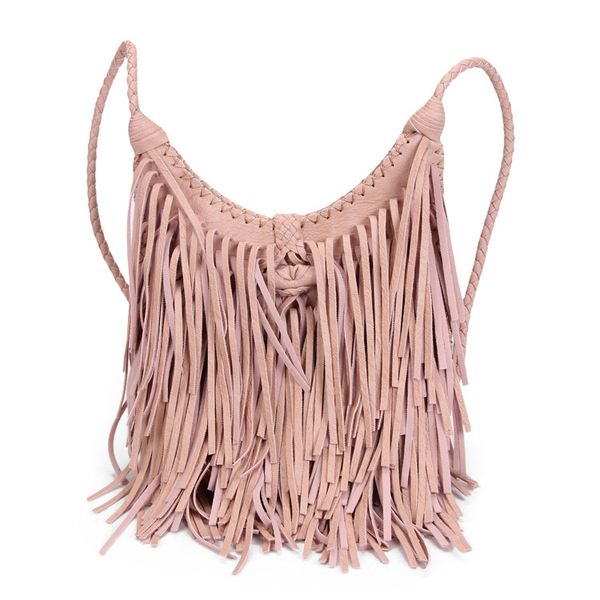 

2020 spring new handmade retro bohemian fringed bag ladies shoulder messenger bag