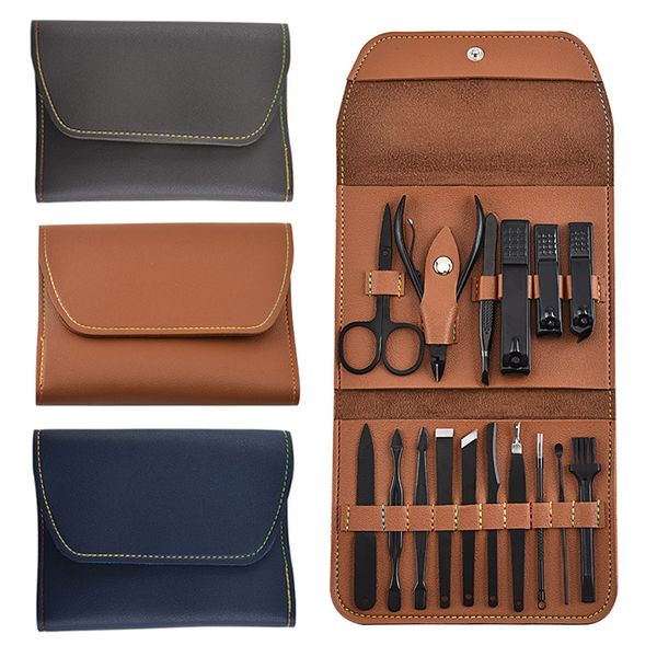 

16pc stainless steel manicure pedicure tools set nail nippers clipper manicure tools kit pro nail portable tool kit