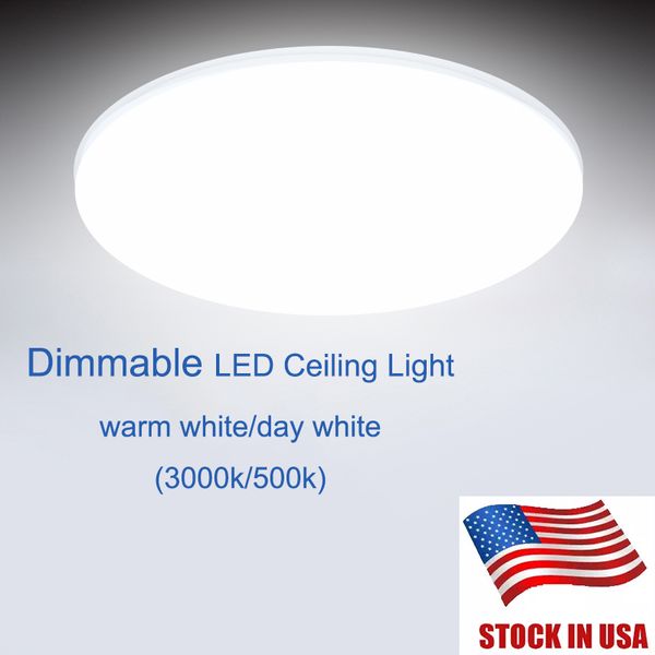 Estoque em LED US teto luzes redondas 3000K Proteção Luz Nível IP44 18W levou luminárias luzes de teto para casa de banho sala de estar