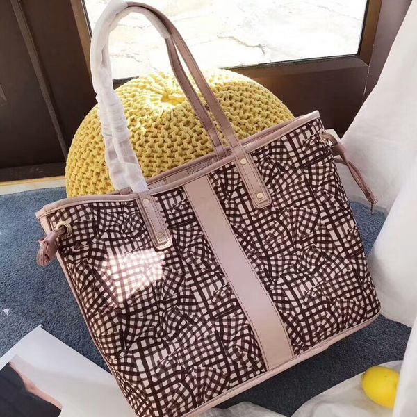 

2018 latest new fashion woman female lady letter leather mm pattern totes shopping bag big handbag with small bag inside
