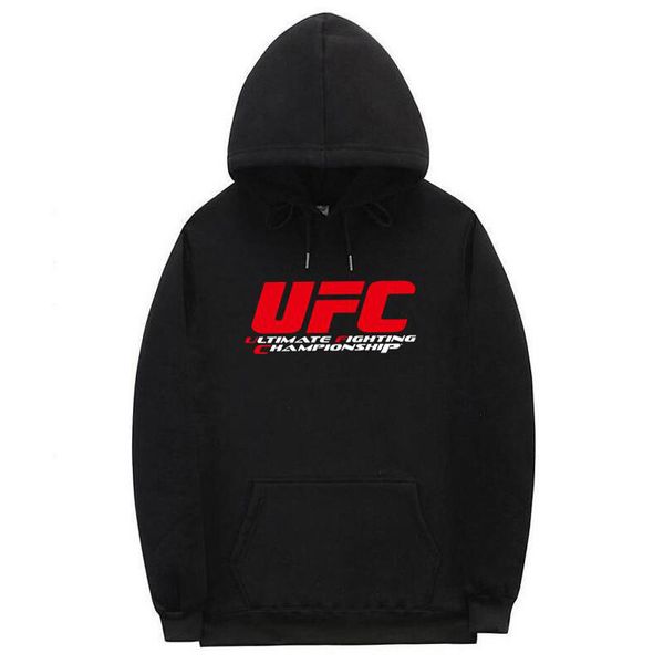 

letter ultimate fighting championship ufc hoodies sweatshirt men/women fashion autumn winter hip hop streetwear hoodies, Black