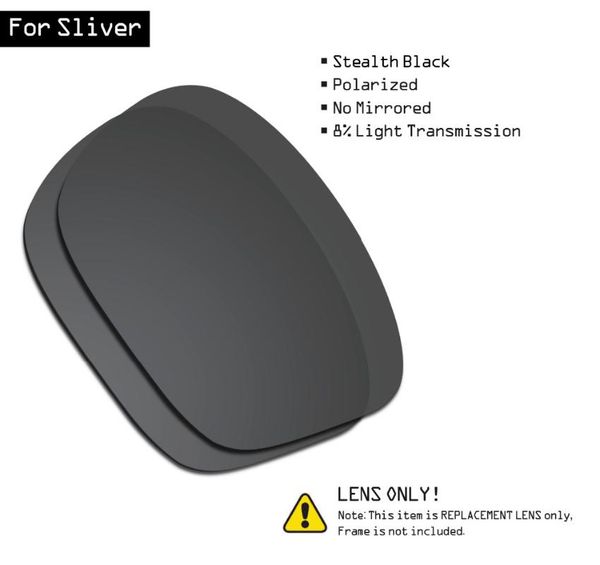 

smartvlt polarized sunglasses replacement lenses for sliver - stealth black