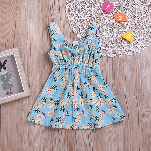 

summer baby girls dresses 0-3y girl sleeveless flower dress printed skirts princess dress kids designer clothes girls jy486, Red;yellow