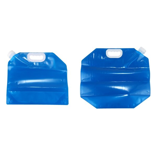 

2pcs foldable water can 5 liter/10 liters blue