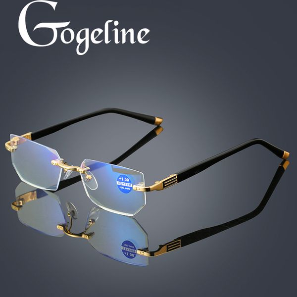 

rimless reading glasses женщины мужчины anti-синий свет компьютерные очки пресбиопия считыватель hyperopia предписание очки, White;black