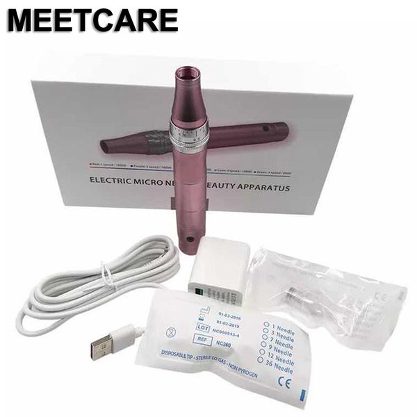 

wireless electric screw cartridge microneedle derma pen skin care remove speckle acne dead skin exfoliate face makeup forbb glow