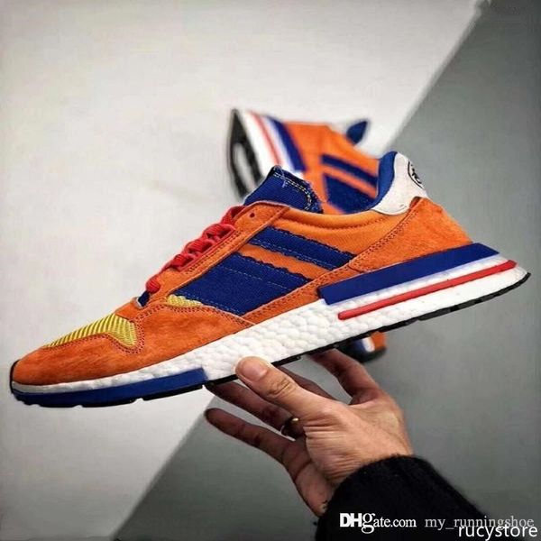 

2019 new dragon ball zx 500 rm son goku suede sports running shoes men wome zx500 sneakers atsneaker trainers jogging 36-44