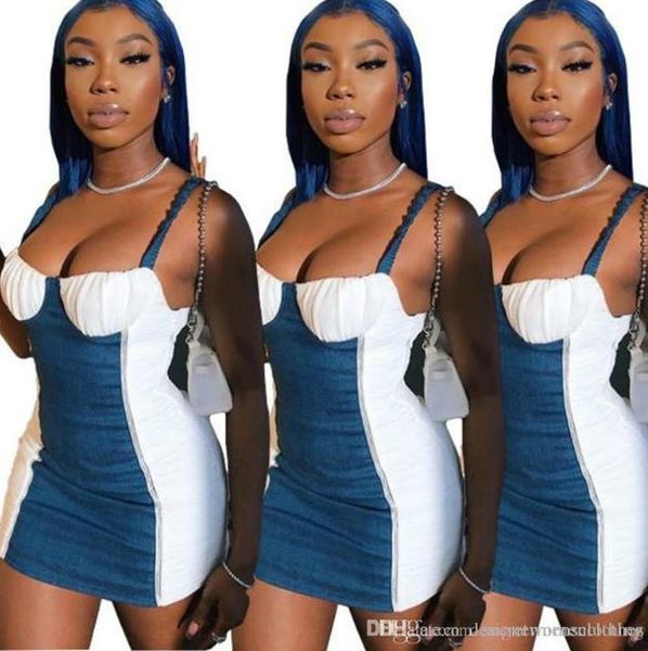 

женские платья лето без рукавов сексуальный дизайнер дамы bodycon платье женская одежда жан спагетти стип, Black;gray