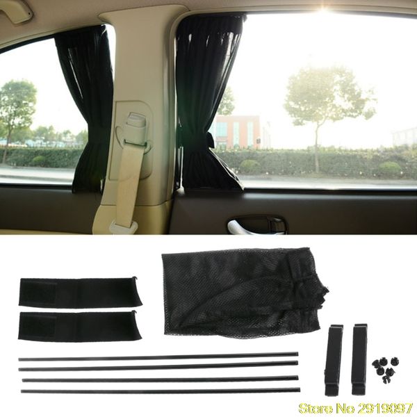 

new universal black mesh interlock vip car window curtain sunshade visor uv block drop shipping support