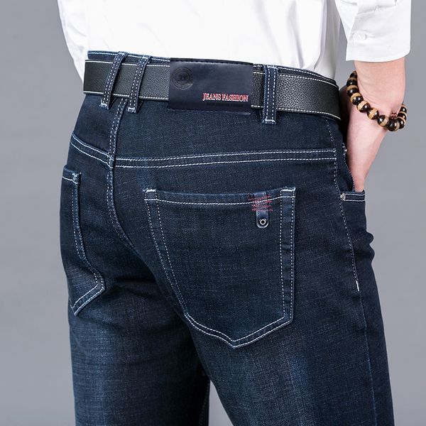 

men's jeans homme straight biker moto jean pants classic calca masculina male mannen vaqueros skinny pantalon slim fit, Blue