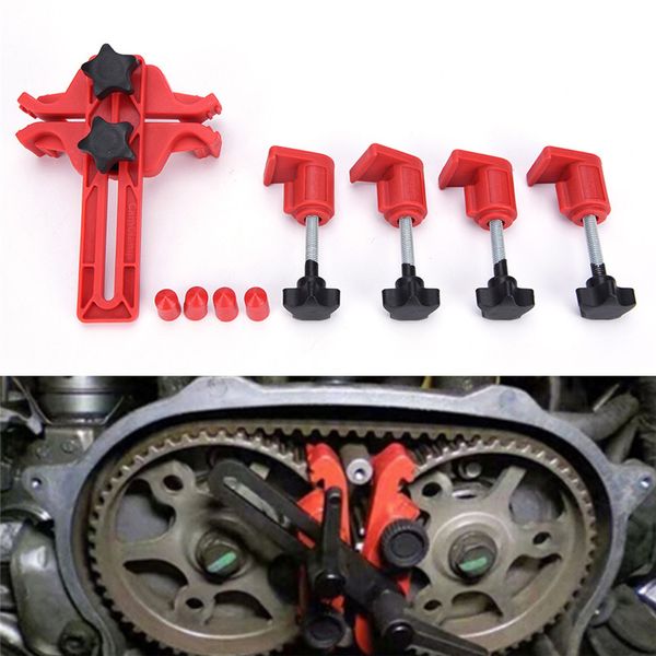

5pcs/set universal dual cam clamp camshaft timing sprocket gear locking tool kit