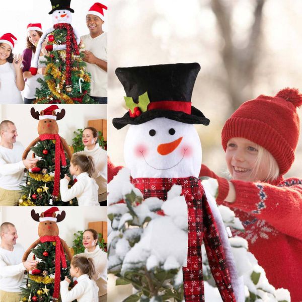 

christmas tree ers decoration cute lovely santa snowman elk holiday tree ornament festival christmas top