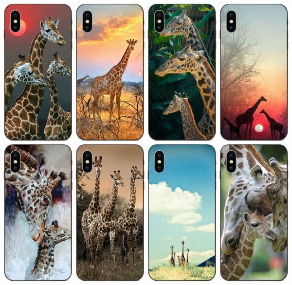 

tongtrade] three giraffes lovely animal case for iphone 11 pro x xs max xr 8 7 6s 5s 5c 5 se samsung a90 a9s alpha g850 huawei y6 p9 case