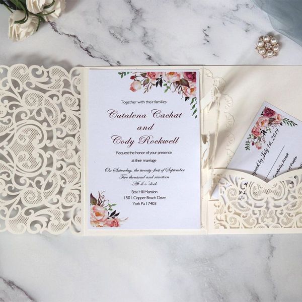 

10pcs 3d up wedding invitation cards laser cut with envelope for wedding d08d