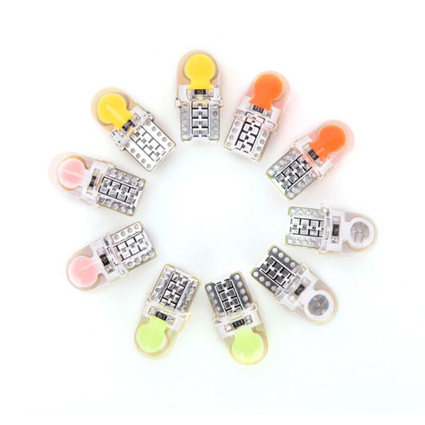 

10pcs t10 w5w silicone case cob led car light parking wedge interior dome lamp