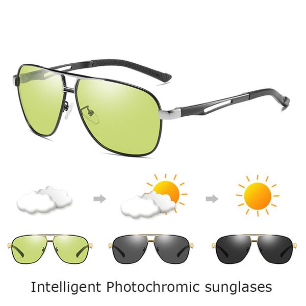 

belmon polarized sunglasses men brand designer driver intelligent pchromic sun glasses for male driving goggles uv400 zy229, White;black