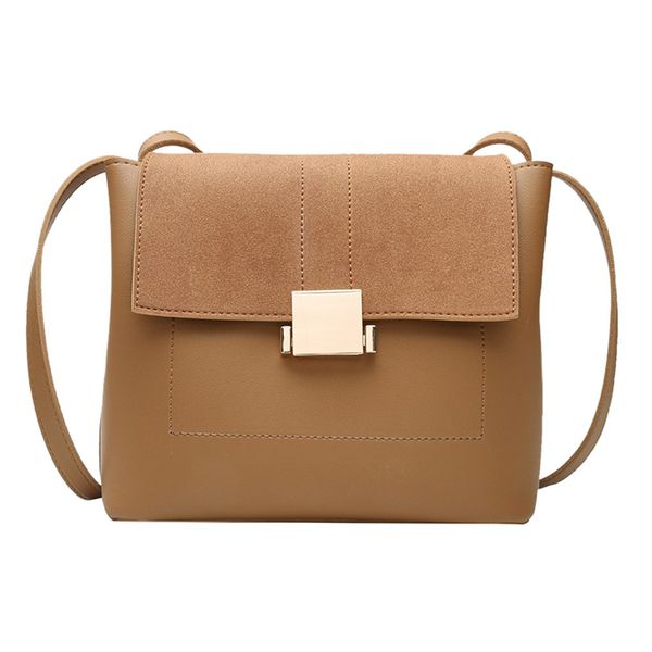 

2019 new small pu leather shoulder bag female simple messenger bag retro casual square package fashion sac a main femme #10