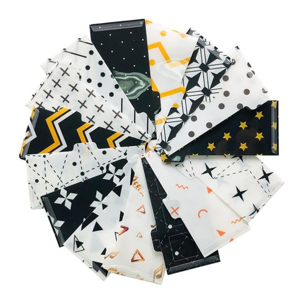 

15pcs творческого бюджет лист наличных конверты геометрия pattern водонепроницаемый бюджет конверты наличная для подарков женщина человека