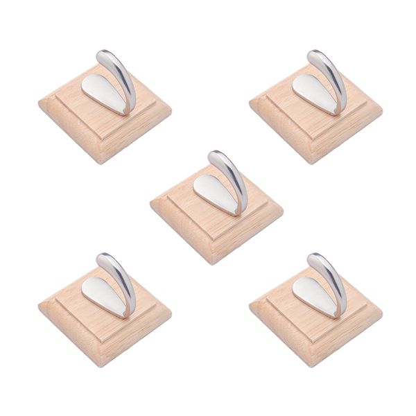 2019 Wood And Alloy Wall Hook No Nail Heavy Duty Sticky Adhesive