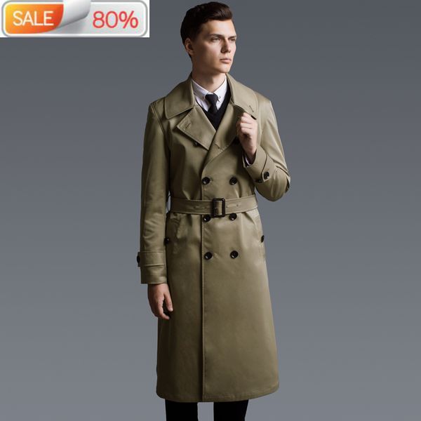 

men's trench coats spring autumn jacket coat men streetwear windbreaker long plus size chaqueta hombre no.979 nd2045, Tan;black