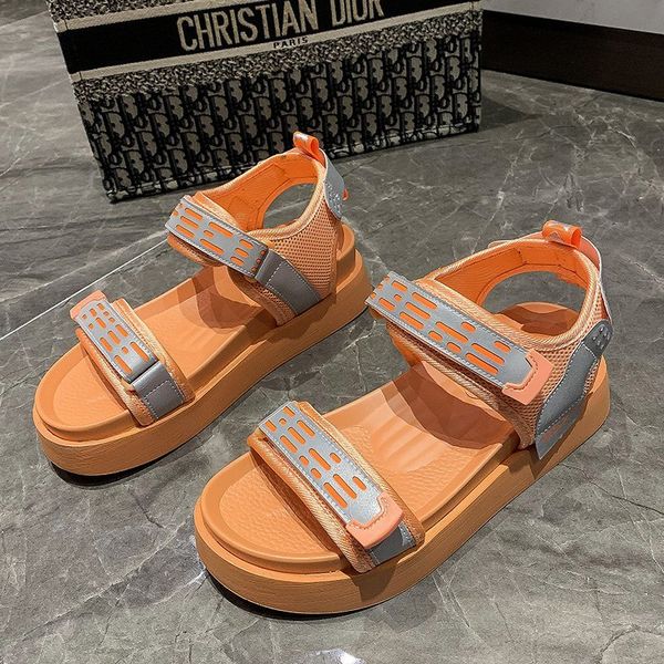 

women sandals casual chunky sandals 2020 summer fashion open toe breathable sport beach sandal shoes woman sandalias de mujer, Black