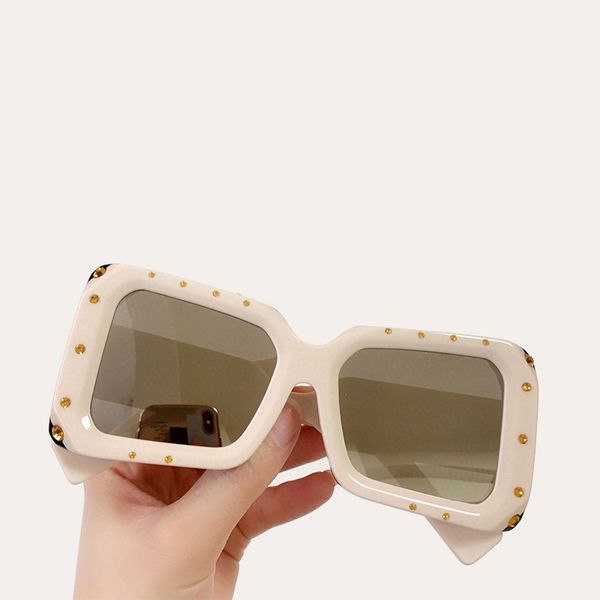 

big vintage female shape crystal sun luxury women frame diamond glasses oversized uv400 shade sunglasses square oculos de sol ekiap, Slivery;brown