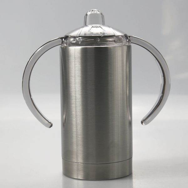 

fedex 12oz straight sippy cup baby cup kids tumbler stainless steel tumble double walled with double handle and lid