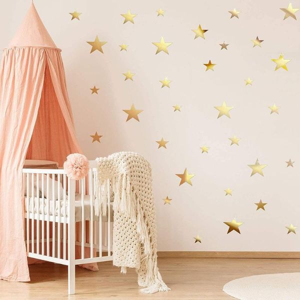 

wall stickers 32pcs removable diy star mirror background sticker decal home decor art decora for children's room bedroom bathroom