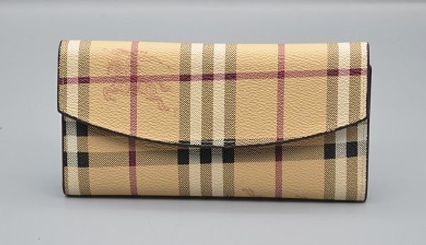 

new men's and women's clutch bag card holder long classic plaid, Red;black
