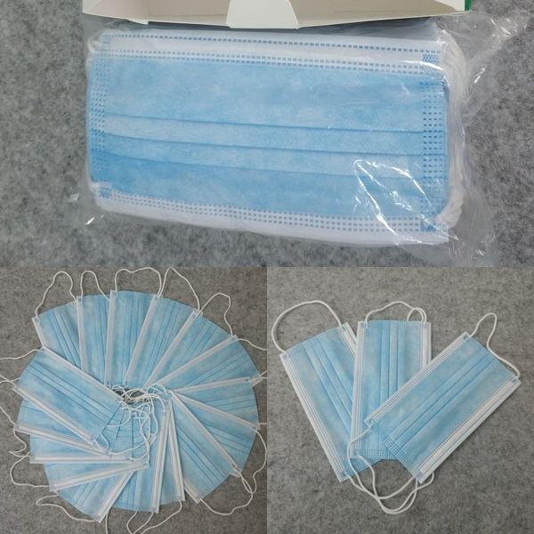 

protective mask dhl disposable face mask men and women dustproof and breathable 3-layer non-woven maschere