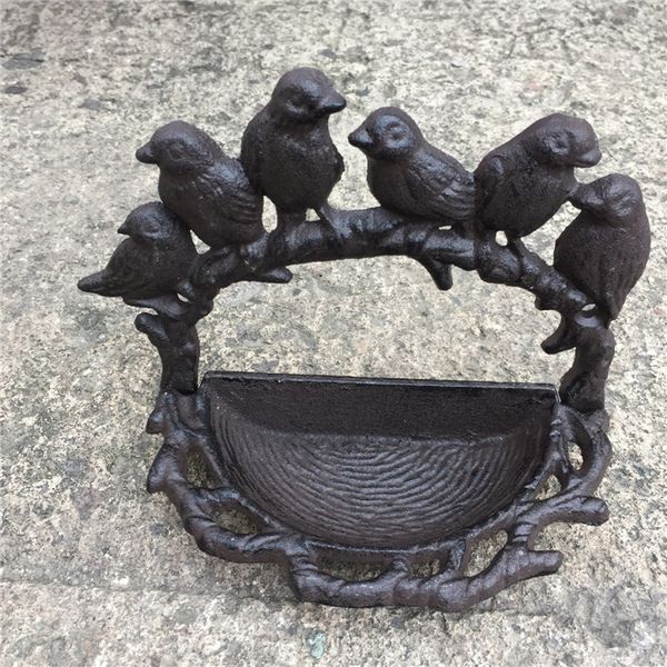 2020 Garden Cast Iron Bird Bath Feeder Shabby Vintage Chic Outdoor