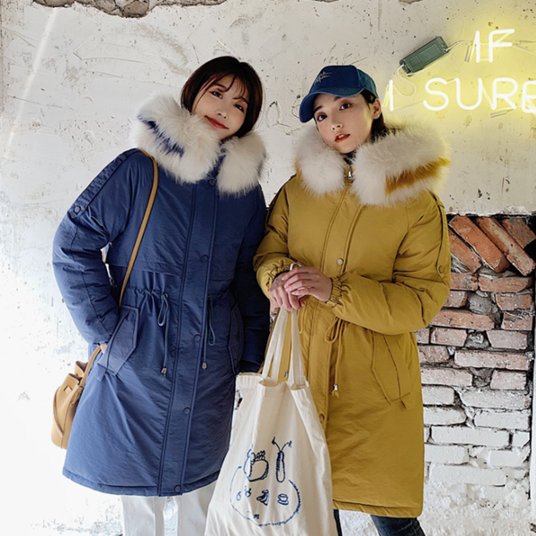 

new style winter autumn female long casual cotton clothes fashion pure color coats women popular thick comfortable down jacket, Black
