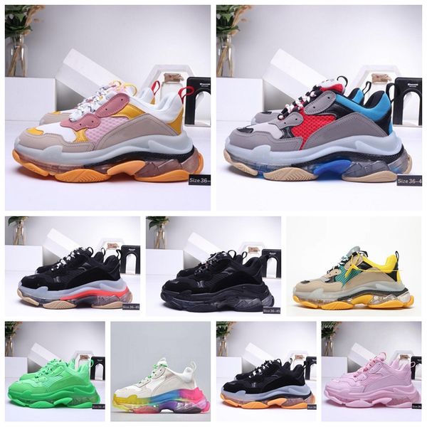 

g06 17fw triple-s dad running shoes for men women white black royal tint blue sand designer breathable sports sneaker size 36-45