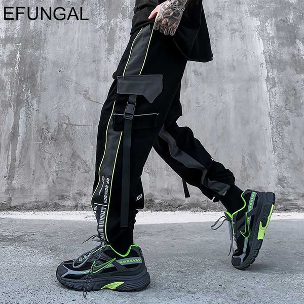 

pocket harem joggers men letter print hip hop pants 2020 new summer autumn harajuku streetwear loose black full length