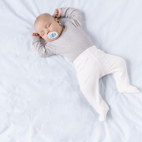 

2pcs toddler newborn baby long sleeves stripe t-shirt pants set outfit, White