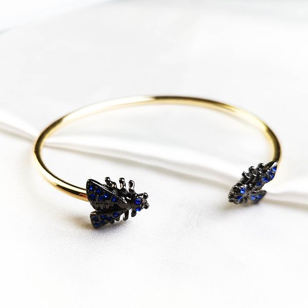 

new arrival trendy hiphop pink gold/silver/black color crystal insect bangle for women wholesale jewelry accessoryÂ