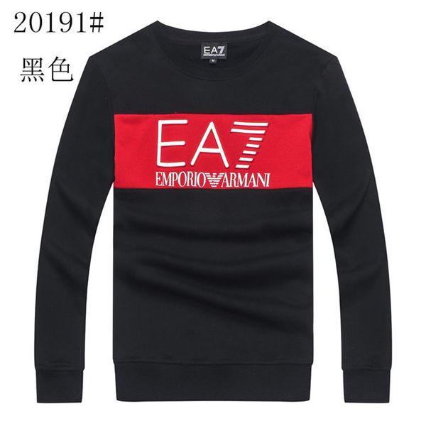 

casual shirt sweater print new round neck sweater ladies men's cotton solid color letter printing 01, Black