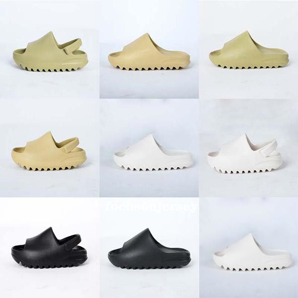 

2020 baby kids shoes foam runner bone black slides foam summer kanye toddlers west desert sand resin beach childrens slipper resin sandals