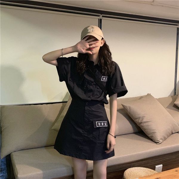 

korean fashion clothing short sets for women and skirt two piece outfits sweatsuit tiktok clothes 2020 summer matching sets, White