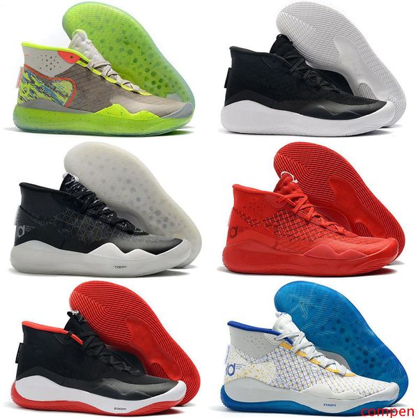 

2019 новый kevin durant 12 xii high kd 35 warriors home белый синий желтый мужская баскетбольная обувь мужская спортивная обувь kd12 кроссов