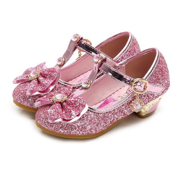 

new spring children princess shoes girls sequins girls wedding party kids dress shoes for girls school sandals eu size 24-36, Black;grey