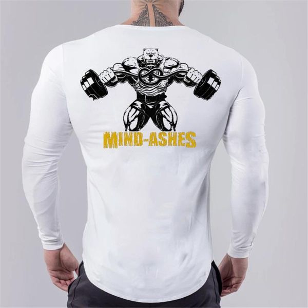 

new gym long sleeve t shirt men running quick dry t-shirt male fitness bodybuilding jogging sport compression tees clothing, Black;blue