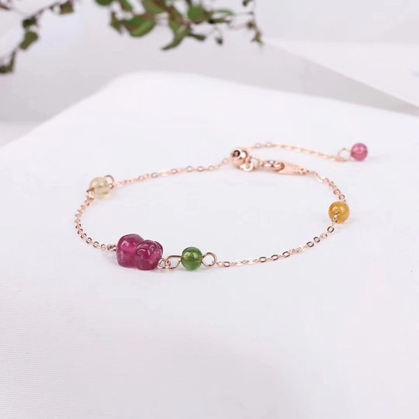 

shinetung s925 sterling silver natural beads(4mm) pendant bracelet fit women's diy personality jewelry ing, Black