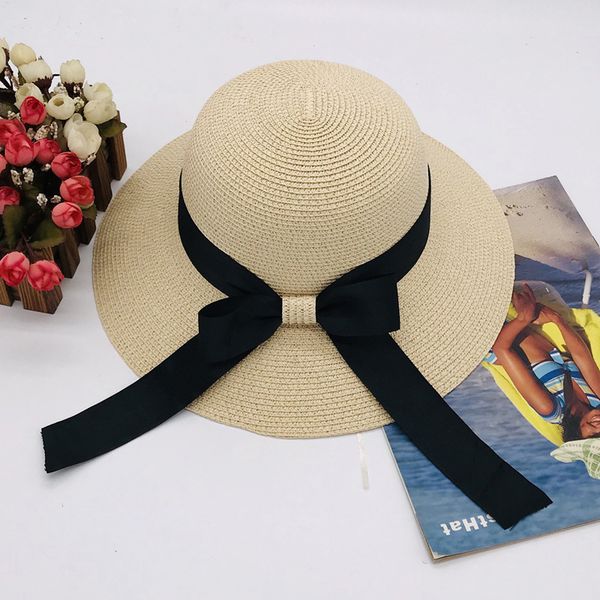 

korean version of the lady summer straw cap big bow cap big basin hat fisherman hat sunblock hat fcmzb-78, Blue;gray